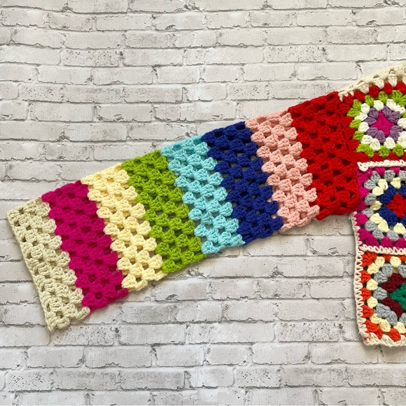 Elan Granny Square Multicolor Crochet Cardigan - Picture 6 of 10